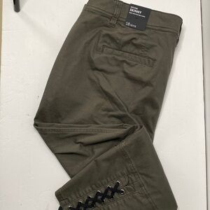 Lane Bryant mid rise skinny  pants brown size 18 petite new with tags
